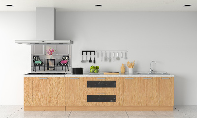Spatscherm keuken Twee stoelen