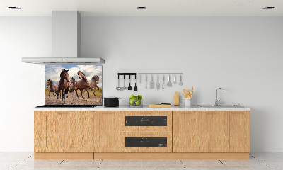 Spatscherm keuken Vijf paarden