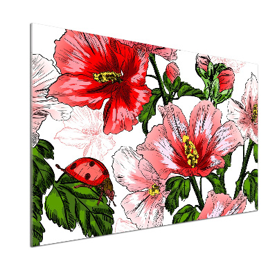 Keuken achterwand Hibiscus