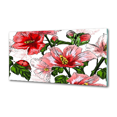 Keuken achterwand Hibiscus