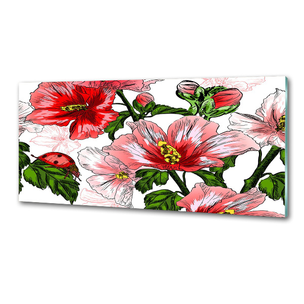 Keuken achterwand Hibiscus