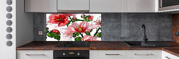 Keuken achterwand Hibiscus