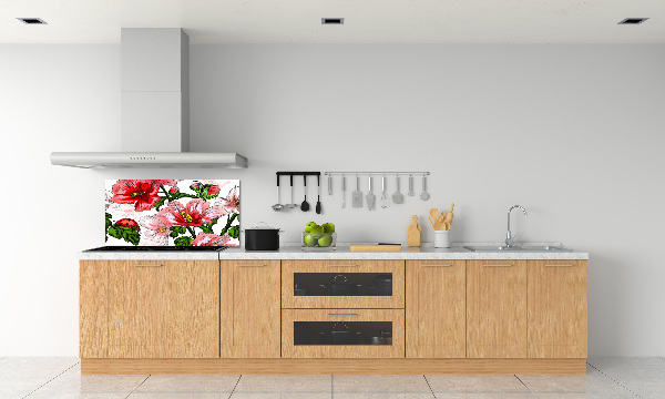 Keuken achterwand Hibiscus