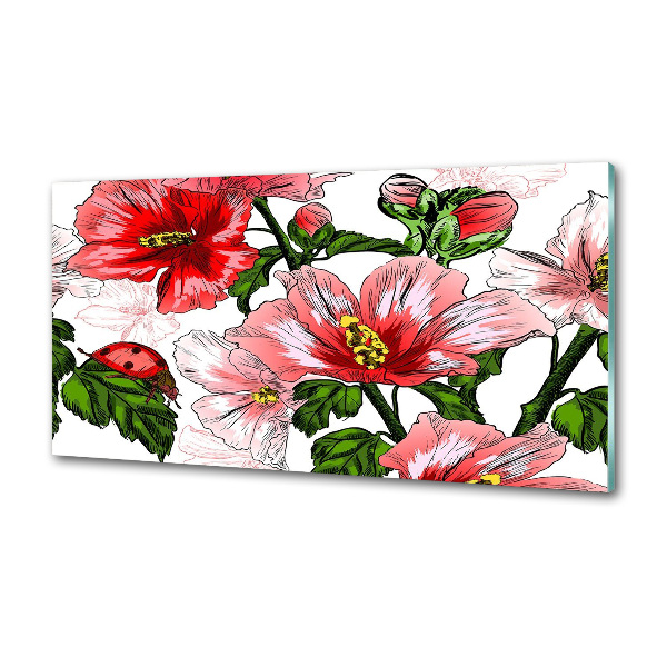 Keuken achterwand Hibiscus