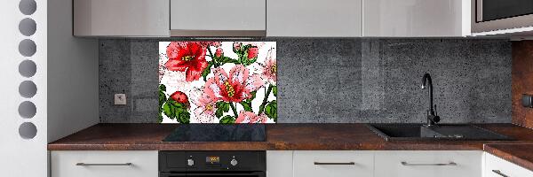 Keuken achterwand Hibiscus