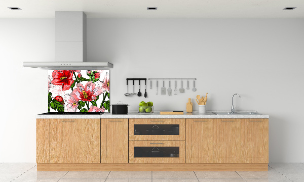 Keuken achterwand Hibiscus