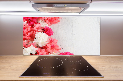 Glazen achterwand keuken Bloemen