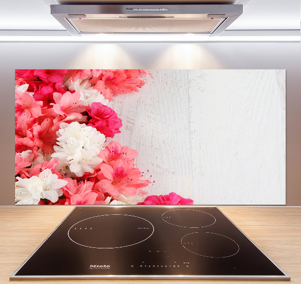Glazen achterwand keuken Bloemen