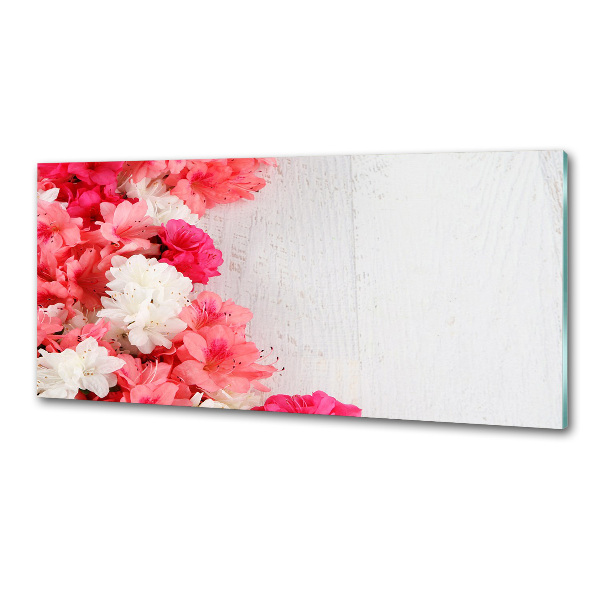 Glazen achterwand keuken Bloemen