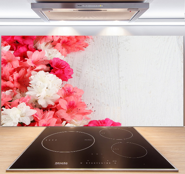 Glazen achterwand keuken Bloemen