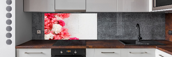 Glazen achterwand keuken Bloemen