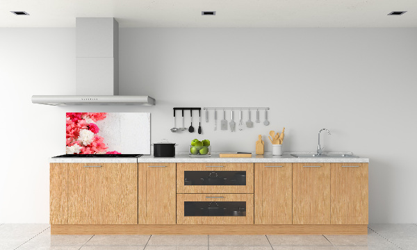 Glazen achterwand keuken Bloemen