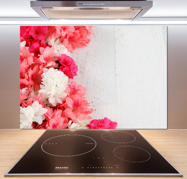 Glazen achterwand keuken Bloemen