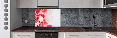 Glazen achterwand keuken Bloemen