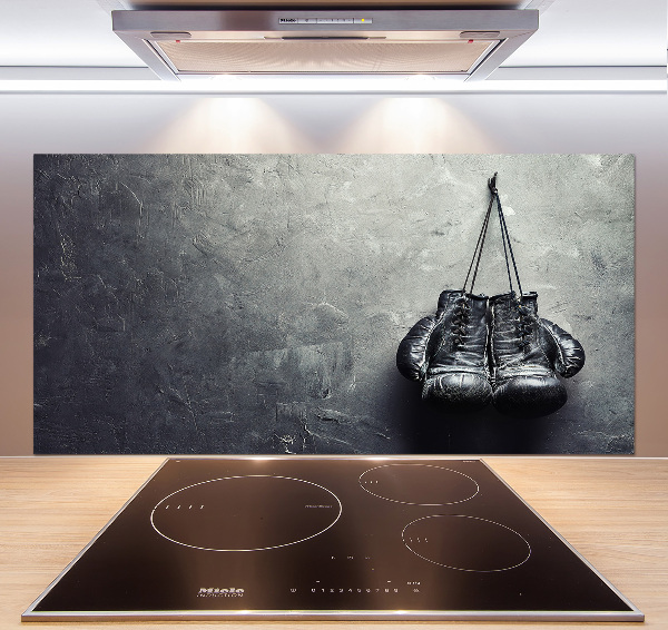 Glazen achterwand keuken Bokshandschoenen