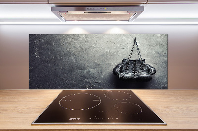 Glazen achterwand keuken Bokshandschoenen