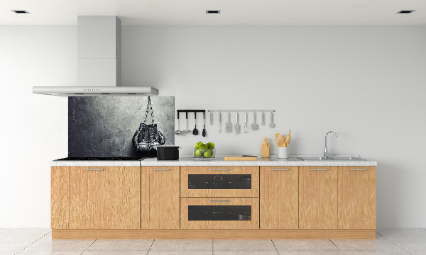 Glazen achterwand keuken Bokshandschoenen