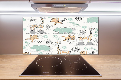 Glazen achterwand keuken Dieren