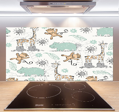 Glazen achterwand keuken Dieren
