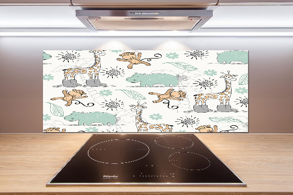 Glazen achterwand keuken Dieren