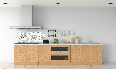 Glazen achterwand keuken Dieren