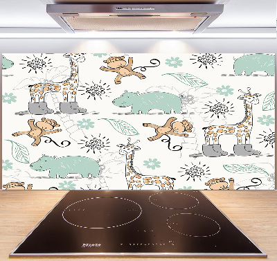 Glazen achterwand keuken Dieren