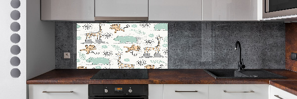 Glazen achterwand keuken Dieren