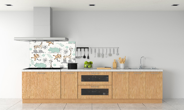 Glazen achterwand keuken Dieren
