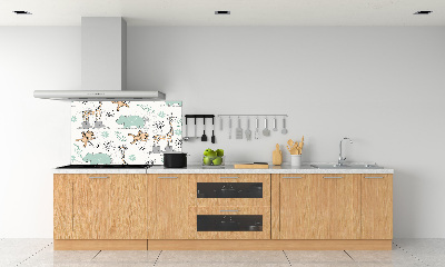 Glazen achterwand keuken Dieren
