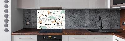 Glazen achterwand keuken Dieren