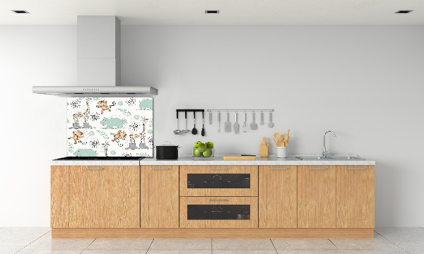 Glazen achterwand keuken Dieren