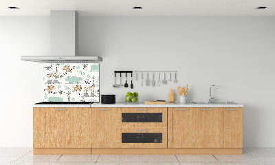 Glazen achterwand keuken Dieren