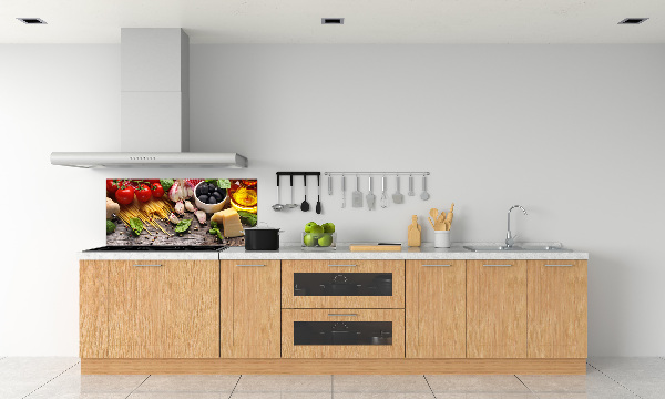 Spatscherm keuken Italiaans eten
