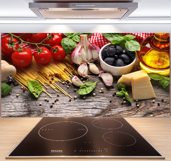 Spatscherm keuken Italiaans eten