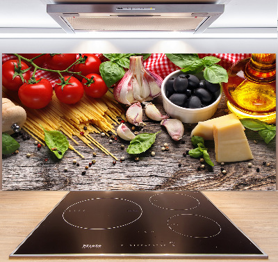 Spatscherm keuken Italiaans eten