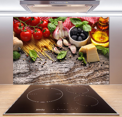 Spatscherm keuken Italiaans eten