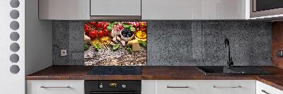 Spatscherm keuken Italiaans eten