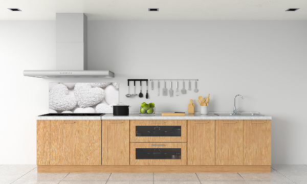 Spatplaat keuken Witte hartachtergrond