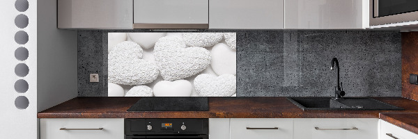 Spatplaat keuken Witte hartachtergrond
