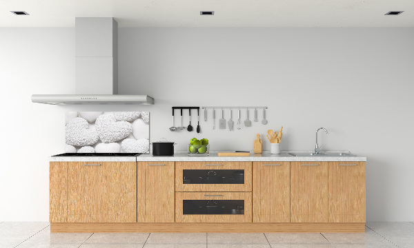 Spatplaat keuken Witte hartachtergrond