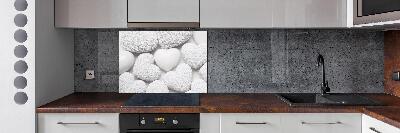 Spatplaat keuken Witte hartachtergrond