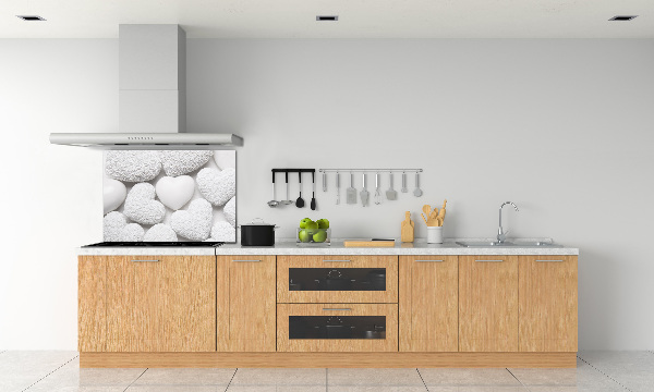 Spatplaat keuken Witte hartachtergrond