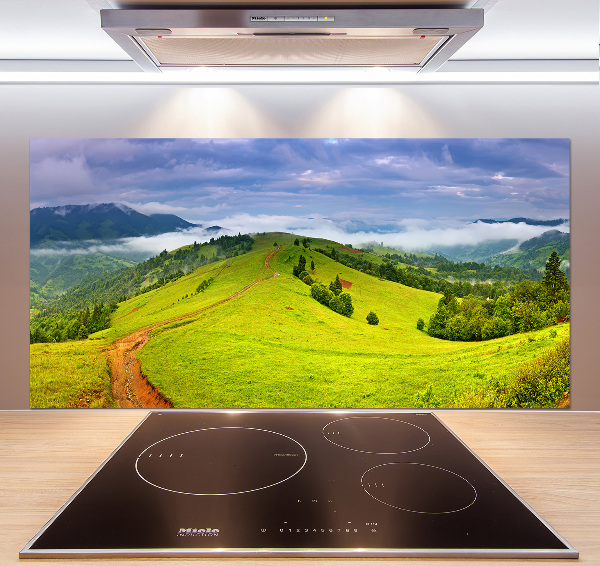 Achterwand keuken Groene heuvels