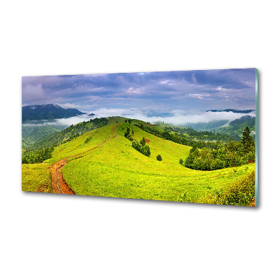 Achterwand keuken Groene heuvels