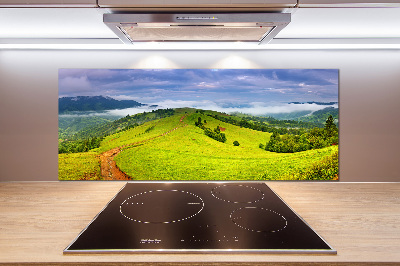 Achterwand keuken Groene heuvels