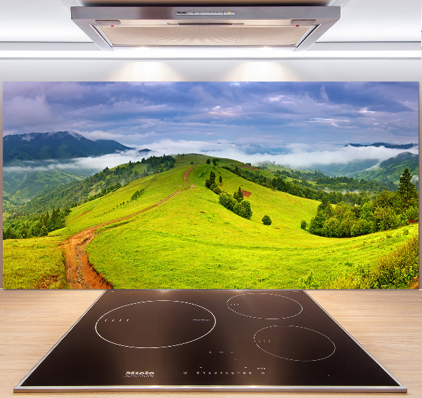 Achterwand keuken Groene heuvels