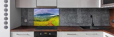 Achterwand keuken Groene heuvels