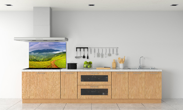 Achterwand keuken Groene heuvels