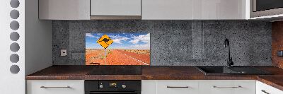 Spatscherm keuken Weg in Australië