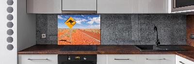 Spatscherm keuken Weg in Australië
